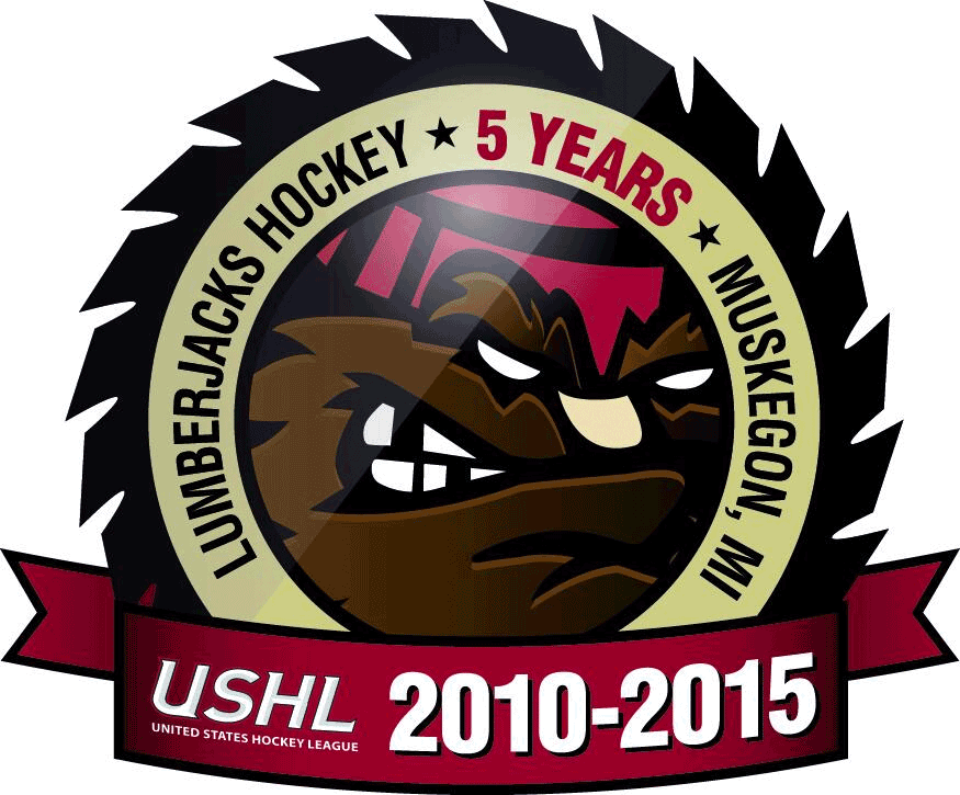 Muskegon Lumberjacks 2014 15 Anniversary Logo iron on paper